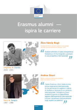 Annex 5: Well-known Erasmus alumni – inspiring careers