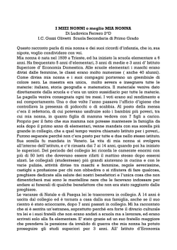 I MIEI NONNI o meglio MIA NONNA Di Ludovica Ferrero 2^D I.C.