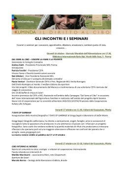 GLI INCONTRI E I SEMINARI