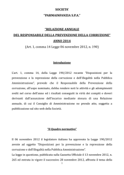 Relazione annuale parmaInfanzia 2014