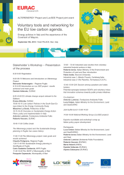 Voluntary tools and networking for the eU low carbon agenda.