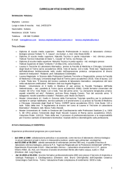 curriculum vitae - CampusNet - Università degli Studi di Torino