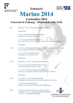 Locadina Marino 2014 - Université de Fribourg