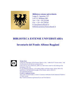 Download (PDF, 25p, 1mb) - Biblioteca estense universitaria, Modena