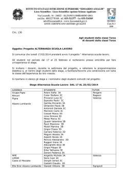 ISTITUTO STATALE ISTRUZIONE SUPERIORE