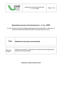Disposizione Tecnica di Funzionamento (DTF) MPE n. 11 rev