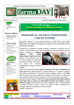 i cibi da evitare - Ordine dei Farmacisti della provincia di Napoli