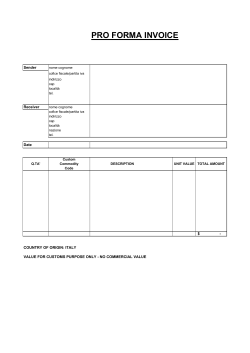 Proforma invoicef