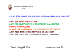 commerc 10apr2014c - Trento - Agenzia provinciale per l