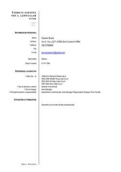 Curriculum vitae Bruno Ciancio