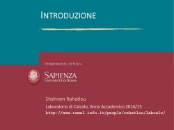 INTRODUZIONE - INFN Sezione di Roma