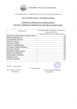 PhD in Information Engineering - Università degli Studi di Brescia