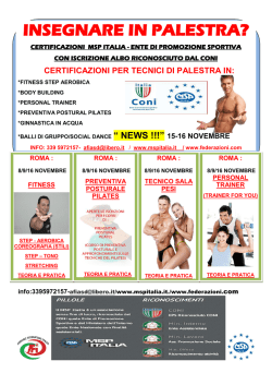 INSEGNARE IN PALESTRA?