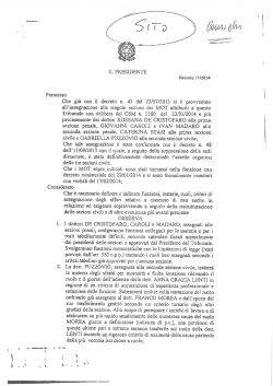 IL PRESIDENTE - Ordine degli Avvocati di Taranto
