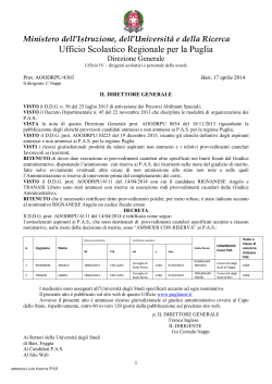 Ufficio Scolastico Regionale per la Puglia