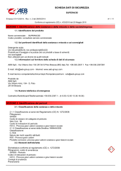 SCHEDA DATI DI SICUREZZA