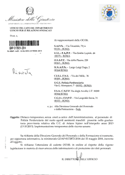 17.5.2014 distacco temporaneo personale ruolo agenti assistenti cc