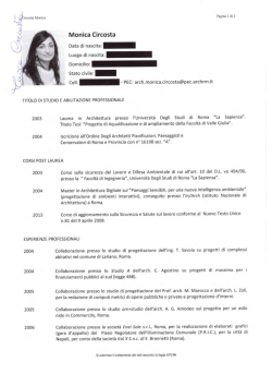 Curriculum vitae - Roma Lazio Film Commission