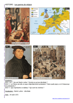 HISTOIRE : Les guerres de religion - Mon cartable du net