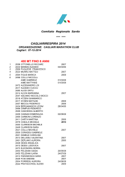 CAGLIARIRESPIRA 2014 400 MT FINO 8 ANNI