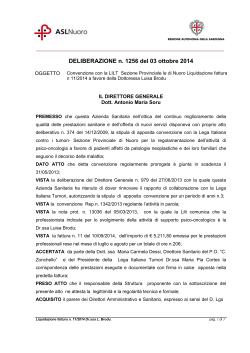 Deliberazione n. 1256 del 3 ottobre 2014 [file]