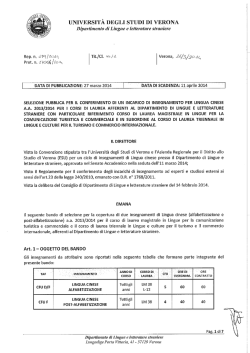 UNIVERSITÀ DEGLI STUDI DI VERONA