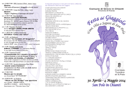30 Aprile - 4 Maggio 2014 San Polo in Chianti