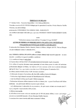 Avviso di Vendita