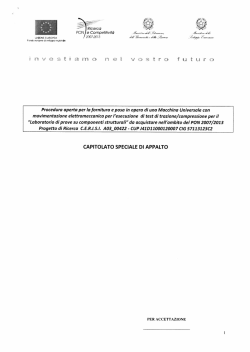 Capitolato speciale di appalto - Università degli Studi di Messina