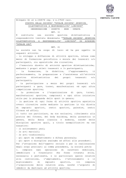 statuto della societa - Athlon Società Sportiva Dilettantistica a.r.l.