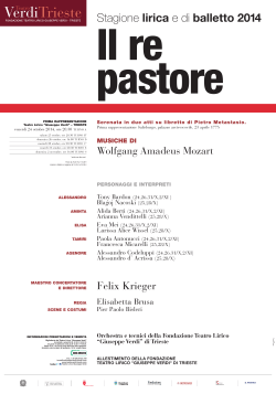 Re Pastore - Teatro Verdi Trieste