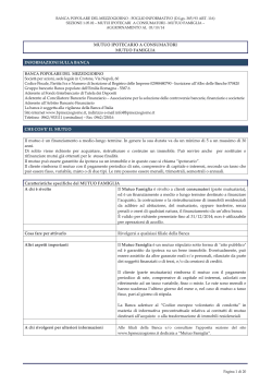 Mutuo Famiglia - Banca Popolare del Mezzogiorno