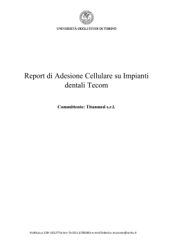 adesione cellulare 10-14 impianto con trattamento dm lot 2523