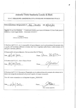 Determinazione dirigenziale 11° /D.A.F.I. del 16Q (,1 Q 4