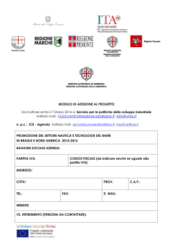 Modulo di adesione [file] - Regione Autonoma della Sardegna