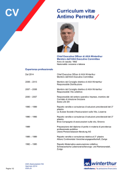 Curriculum vitæ Antimo Perretta