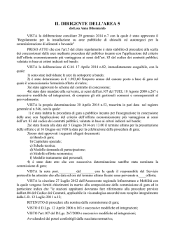 determinazione dirigenziale nomina commissione di gara