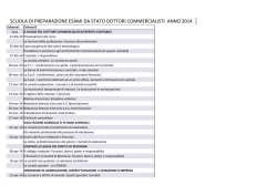 Il Calendario del corso