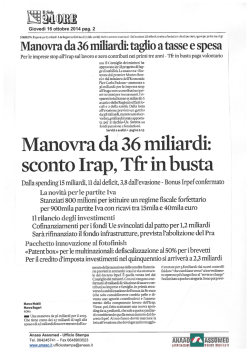 Manovra da 36 miliardi: taglio a tasse e spesa
