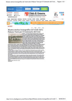 Quotidiano On line Città di Genova