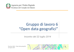 Presentazione riunione 22 luglio 2014 GdL6 - Open data