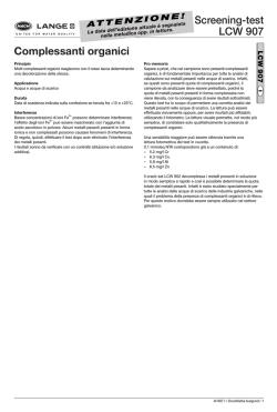 Screening-test LCW 907 Complessanti organici