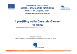 Il profiling nella Garanzia Giovani in Italia