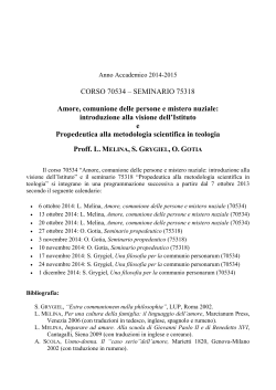consulta qui il pdf - Pontificio Istituto Giovanni Paolo II per studi su