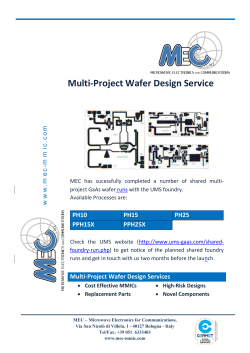 Multi-Project Wafer Design Service