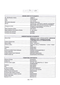 I ORDINE DIRETTO DI ACQUISTO - Ministero degli Affari Esteri