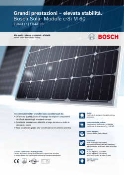 Grandi prestazioni &ndash; elevata stabilit&agrave;. Bosch Solar