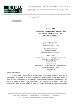 IL PRESIDENTE S. E. Li Ruiyu Ambasciatore della