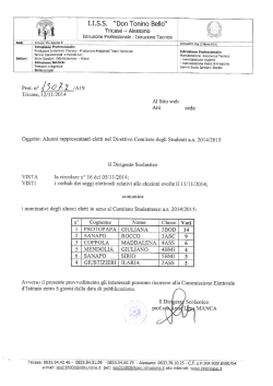DIRETTIVO STUDENTESCO 2014-15