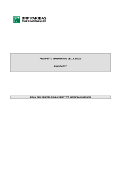 PROSPETTO INFORMATIVO DELLA SICAV FUNDQUEST